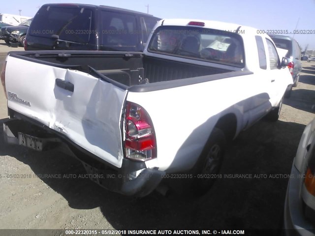 5TFTX4CN5FX060573 - 2015 TOYOTA TACOMA ACCESS CAB WHITE photo 4