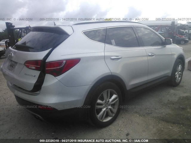 5XYZU3LAXDG077959 - 2013 HYUNDAI SANTA FE SPORT  SILVER photo 4