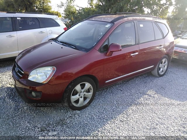 KNAFG525487184645 - 2008 KIA RONDO LX/EX ORANGE photo 2