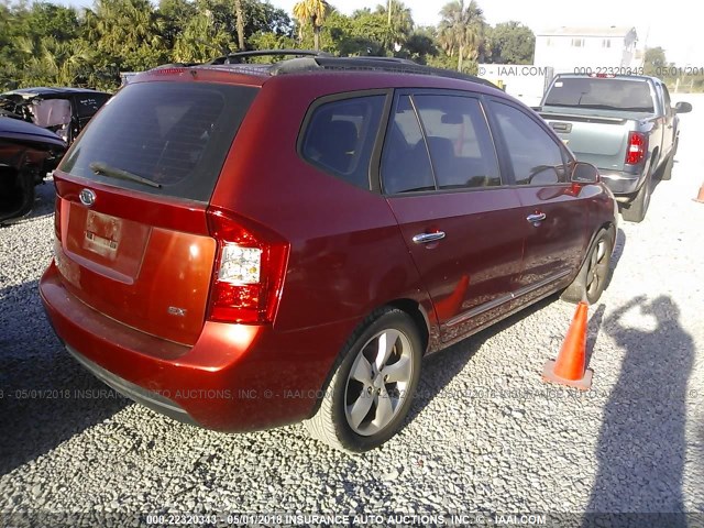 KNAFG525487184645 - 2008 KIA RONDO LX/EX ORANGE photo 4