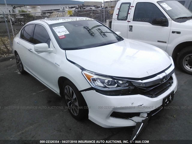 JHMCR6F59HC010611 - 2017 HONDA ACCORD HYBRID/EXL WHITE photo 1