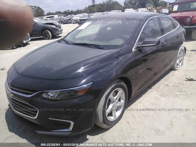 1G1ZB5ST2HF224667 - 2017 CHEVROLET MALIBU LS შავი ფოტო 2