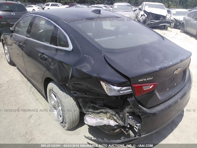 1G1ZB5ST2HF224667 - 2017 CHEVROLET MALIBU LS შავი ფოტო 3