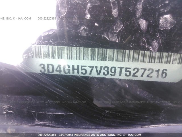 3D4GH57V39T527216 - 2009 DODGE JOURNEY SXT BLACK photo 9