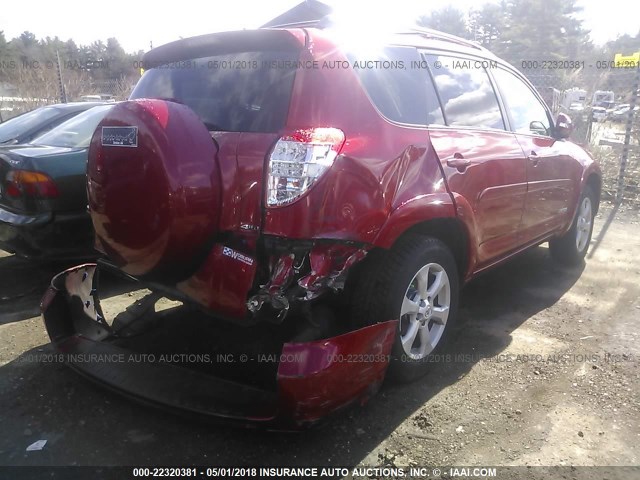 2T3DF4DV2CW199212 - 2012 TOYOTA RAV4 LIMITED RED photo 4