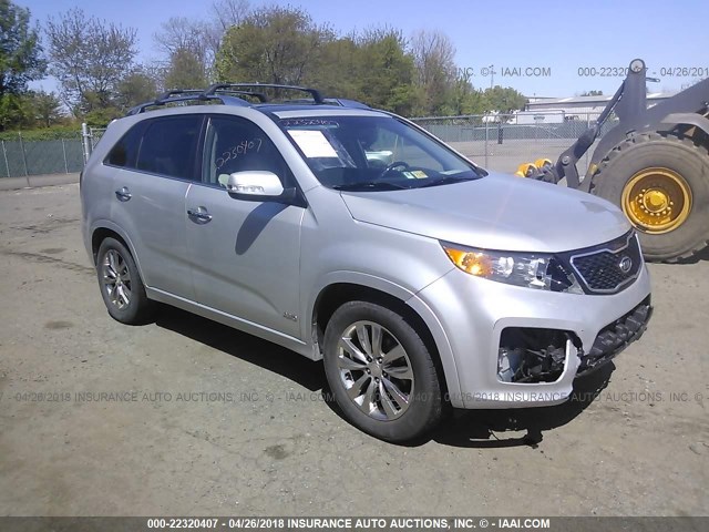 5XYKWDA22DG316711 - 2013 KIA SORENTO SX SILVER photo 1