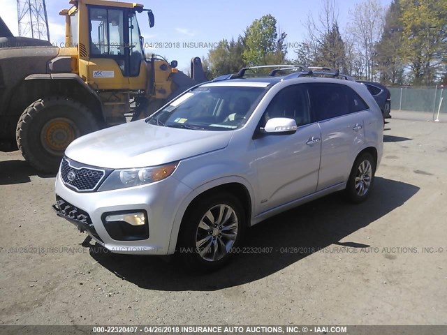 5XYKWDA22DG316711 - 2013 KIA SORENTO SX SILVER photo 2