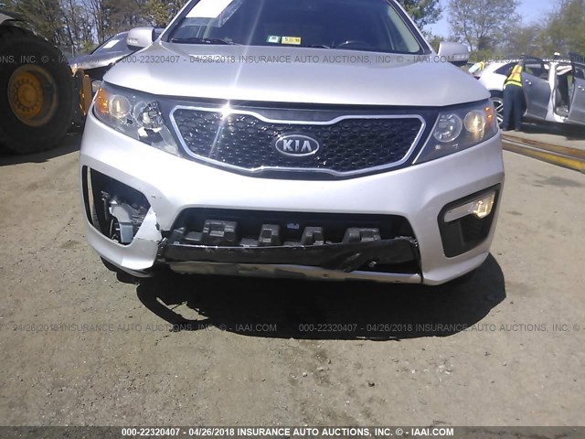 5XYKWDA22DG316711 - 2013 KIA SORENTO SX SILVER photo 6