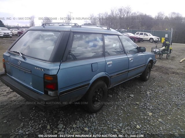 JF2AN53B0GE415365 - 1986 SUBARU GL 4WD Light Blue photo 4