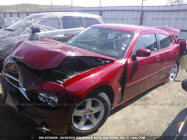 2B3CA3CV7AH251826 - 2010 DODGE CHARGER SXT RED photo 2