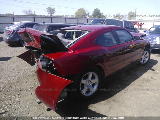 2B3CA3CV7AH251826 - 2010 DODGE CHARGER SXT RED photo 4