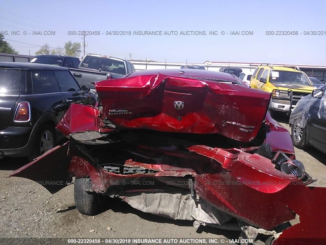 2B3CA3CV7AH251826 - 2010 DODGE CHARGER SXT RED photo 6