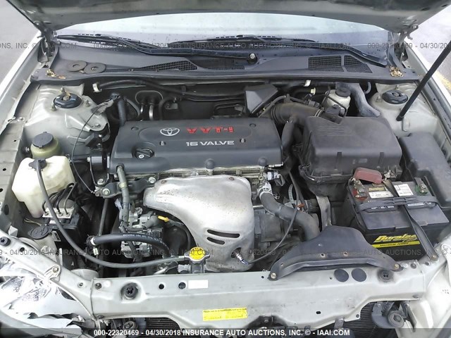 4T1BE32K64U927802 - 2004 TOYOTA CAMRY LE/XLE/SE SILVER photo 10