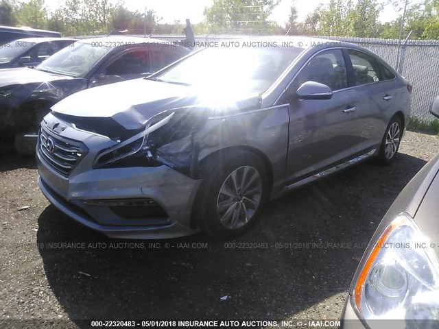 5NPE34AF5HH529756 - 2017 HYUNDAI SONATA SPORT/LIMITED GRAY photo 2