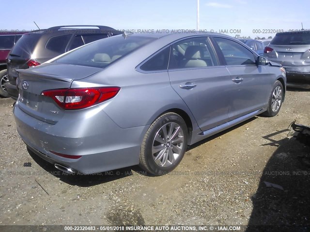 5NPE34AF5HH529756 - 2017 HYUNDAI SONATA SPORT/LIMITED GRAY photo 4