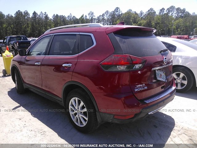 JN8AT2MT2HW407150 - 2017 NISSAN ROGUE S/SL/SV RED photo 3