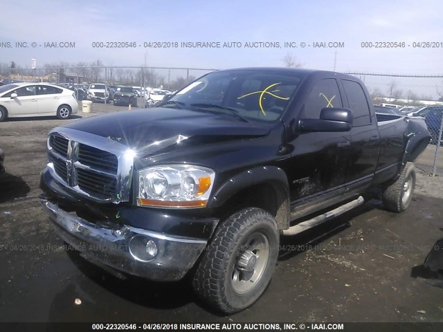 1D7KS28D06J213769 - 2006 DODGE RAM 2500 ST/SLT BLACK photo 2