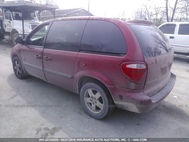 1D4GP45R56B743553 - 2006 DODGE CARAVAN SXT RED photo 3