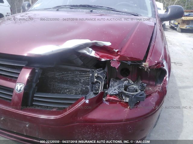 1D4GP45R56B743553 - 2006 DODGE CARAVAN SXT RED photo 6