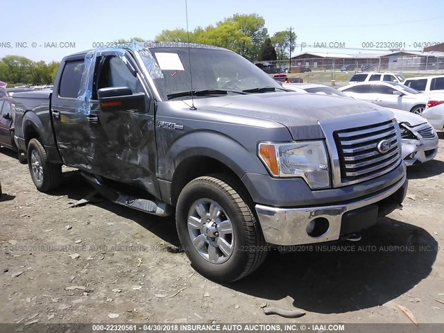 1FTFW1EF2BFA69221 - 2011 FORD F150 SUPERCREW GRAY photo 1