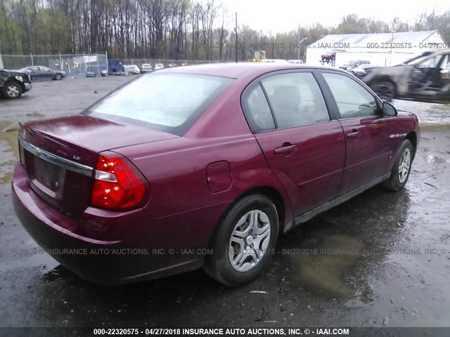 1G1ZS58F57F114440 - 2007 CHEVROLET MALIBU LS 红色 照片 4