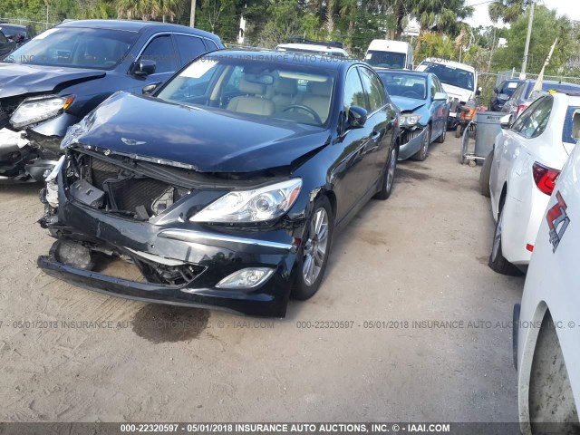 KMHGC4DD9CU171588 - 2012 HYUNDAI GENESIS 3.8L BLACK photo 2