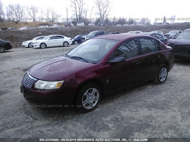 1G8AJ52F25Z115826 - 2005 SATURN ION LEVEL 2 MAROON photo 2