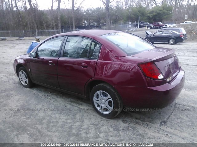 1G8AJ52F25Z115826 - 2005 SATURN ION LEVEL 2 MAROON photo 3
