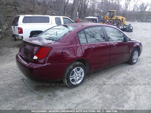 1G8AJ52F25Z115826 - 2005 SATURN ION LEVEL 2 MAROON photo 4