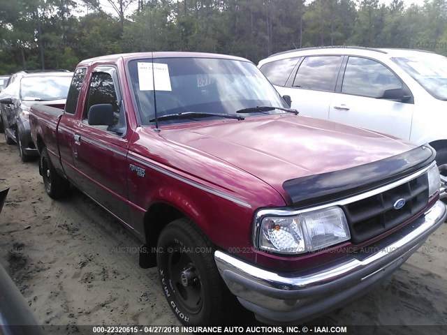 1FTCR14U6RPC28904 - 1994 FORD RANGER SUPER CAB RED photo 1
