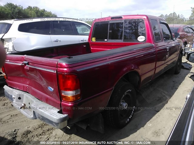 1FTCR14U6RPC28904 - 1994 FORD RANGER SUPER CAB RED photo 4