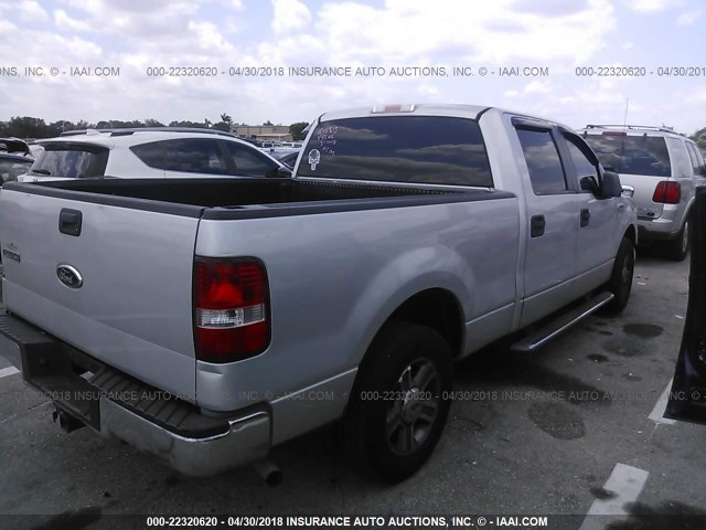 1FTPW12VX7KC78978 - 2007 FORD F150 SUPERCREW SILVER photo 4