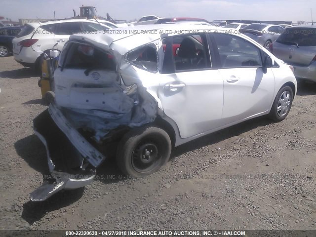 3N1CE2CP0EL384698 - 2014 NISSAN VERSA NOTE S/S PLUS/SV/SL WHITE photo 4