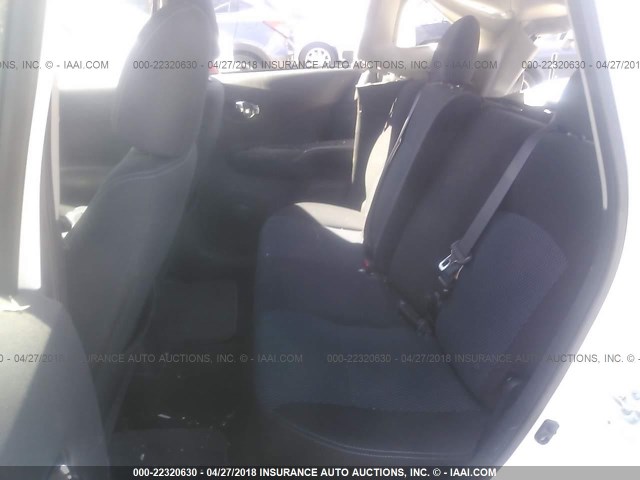 3N1CE2CP0EL384698 - 2014 NISSAN VERSA NOTE S/S PLUS/SV/SL WHITE photo 8