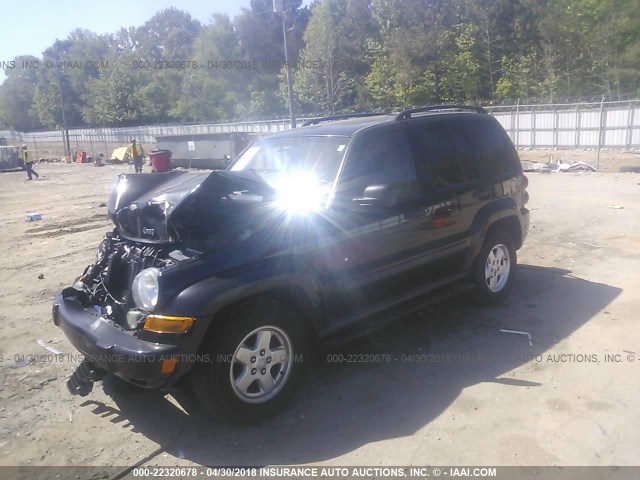 1J4GK48KX7W722051 - 2007 JEEP LIBERTY SPORT BLACK photo 2