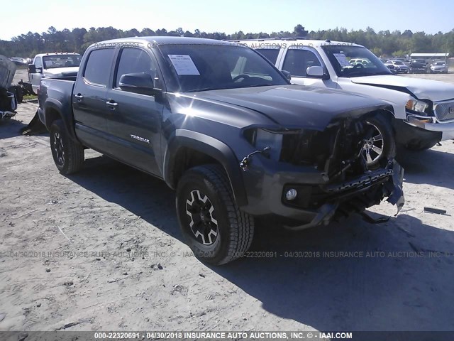 5TFCZ5AN3HX096414 - 2017 TOYOTA TACOMA DBL CAB/SR/TRDSPT/OR/PRO ნაცრისფერი ფოტო 1