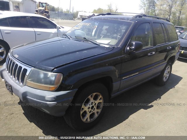 1J8GW38S12C157714 - 2002 JEEP GRAND CHEROKEE SPORT BLACK photo 2