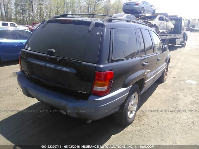 1J8GW38S12C157714 - 2002 JEEP GRAND CHEROKEE SPORT BLACK photo 4