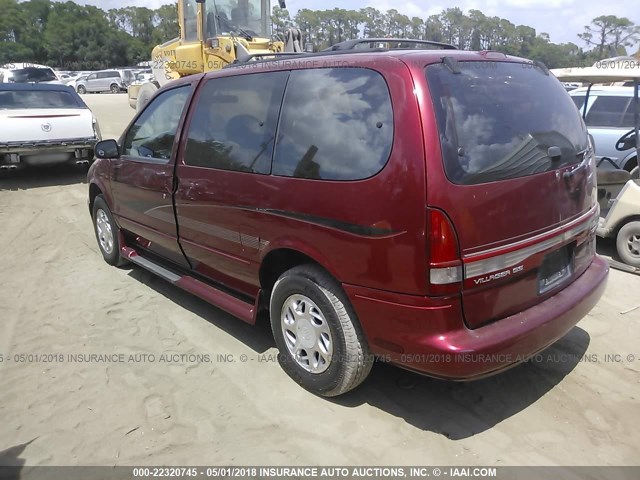 4M2DV1113VDJ55488 - 1997 MERCURY VILLAGER RED photo 3