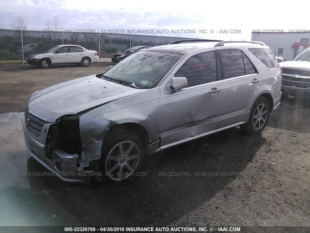 1GYDE63A840114256 - 2004 CADILLAC SRX GRAY photo 2