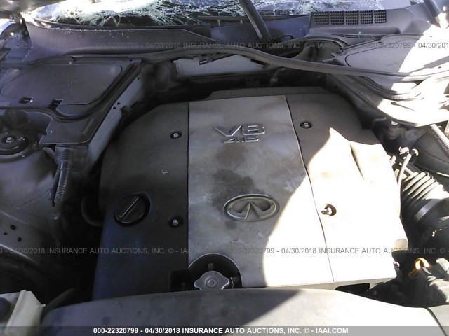 JNRBS08W43X002518 - 2003 INFINITI FX45 SILVER photo 10