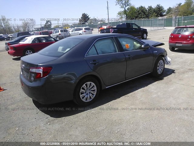 4T1BD1FK9DU081277 - 2013 TOYOTA CAMRY HYBRID/LE/XLE 灰色 照片 4