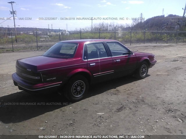 1G4AG55M2R6507657 - 1994 BUICK CENTURY SPECIAL RED photo 4