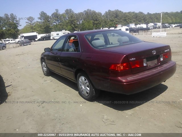 4T1BG22K01U763768 - 2001 TOYOTA CAMRY CE/LE/XLE 红色 照片 3