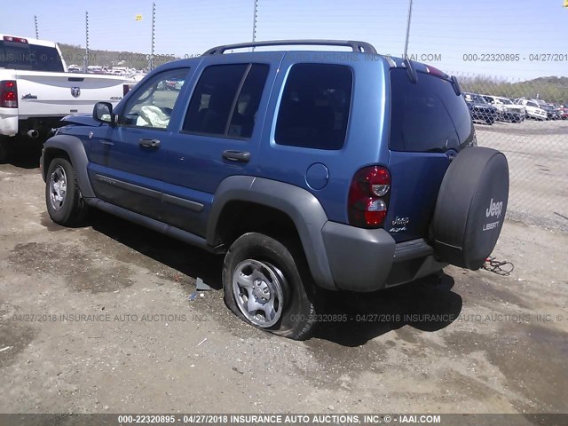 1J4GL48K06W250566 - 2006 JEEP LIBERTY SPORT 蓝色 照片 3