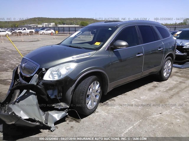 5GAKRCEDXBJ168304 - 2011 BUICK ENCLAVE CXL მწვანე ფოტო 2