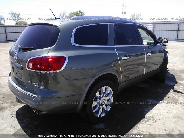 5GAKRCEDXBJ168304 - 2011 BUICK ENCLAVE CXL მწვანე ფოტო 4