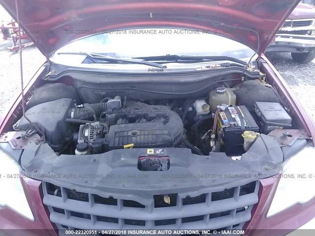 2A8GM68X67R216760 - 2007 CHRYSLER PACIFICA TOURING RED photo 10