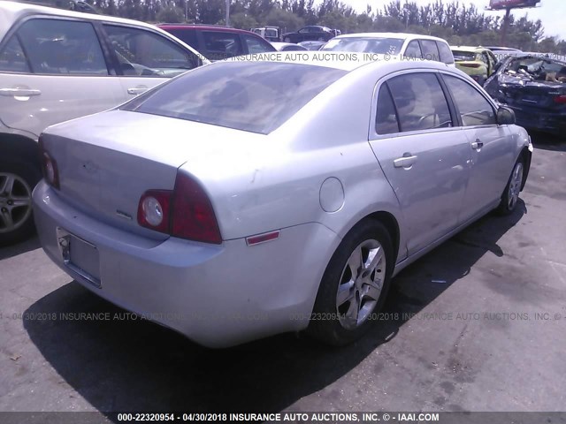 1G1ZA5E04AF107375 - 2010 CHEVROLET MALIBU LS 银色 照片 4