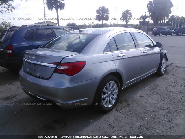 1C3CCBCG4DN575109 - 2013 CHRYSLER 200 LIMITED SILVER photo 4